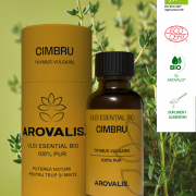 ULEI ESENȚIAL BIO DE CIMBRU  (Thymus Vulgaris – CT. Thymol) 100% PUR