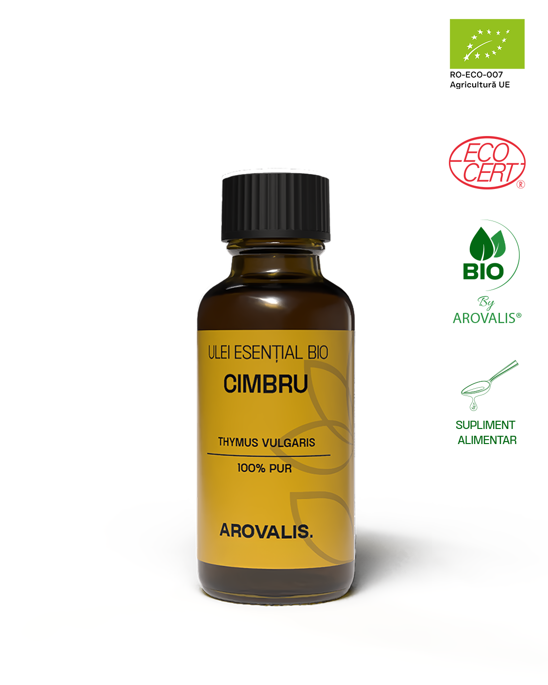 ULEI ESENȚIAL BIO DE CIMBRU  (Thymus Vulgaris – CT. Thymol) 100% PUR