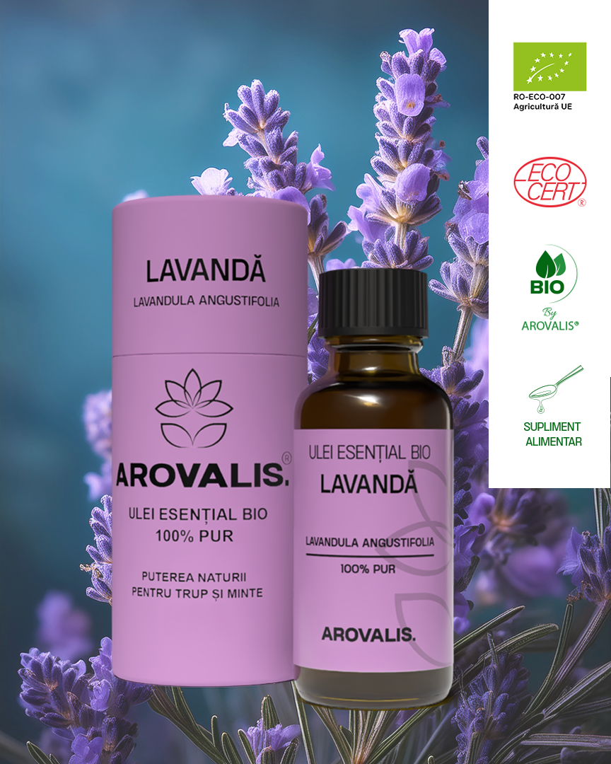 ULEI ESENȚIAL BIO DE LAVANDĂ (Lavandula angustifolia) 100% PUR