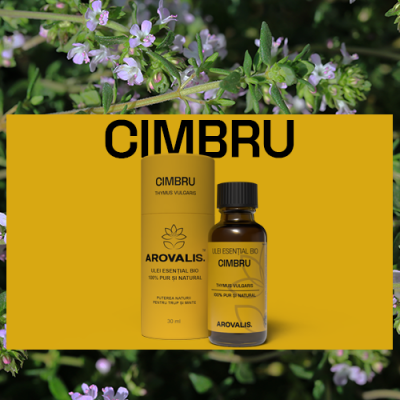 Ulei esențial de cimbru Arovalis 100% pur, prezentare ghid utilizare