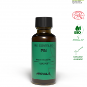 Ulei esențial bio de pin Arovalis 30ml – 100% pur, tonic, antiseptic și revitalizant pentru respirație și circulație