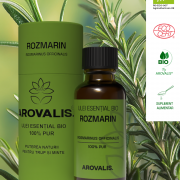 ULEI ESENȚIAL BIO DE ROZMARIN (Rosmarinus officinalis – CT. Cineol) 100% PUR