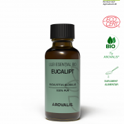Ulei esențial bio de eucalipt Arovalis 30ml – 100% pur, decongestionant și revigorant pentru respirație ușoară
