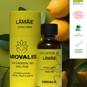 ULEI ESENȚIAL BIO DE LĂMÂIE (Citrus limon) 100% PUR