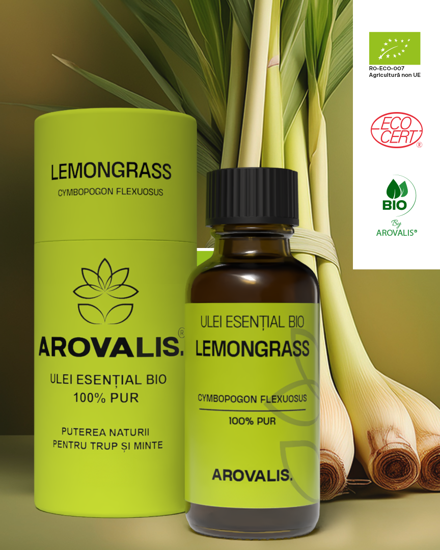 ULEI ESENȚIAL BIO DE LEMONGRASS (Cymbopogon flexuosus) 100% PUR