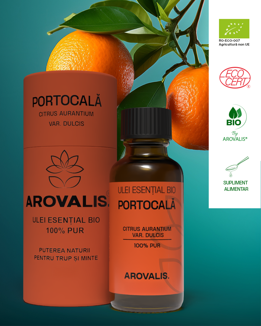 ULEI ESENȚIAL BIO DE PORTOCALĂ (Citrus aurantium var. dulcis) 100% PUR