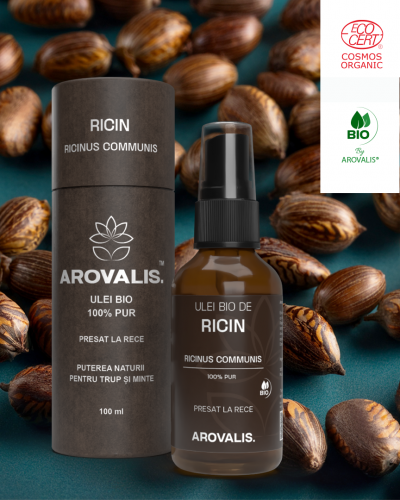 ULEI VEGETAL BIO DE RICIN (Ricinus communis) 100% PUR – 100ml